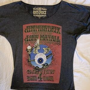Roots of rock Jimi Hendrix John Hayall band tee women’s size small